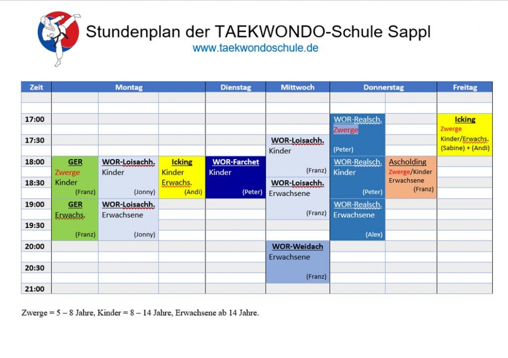 Stundenplan 2025-09